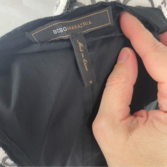 BCBGmaxazria Ruffle Racerback A-Line Cotton Blend Dress - Picture 9 of 10